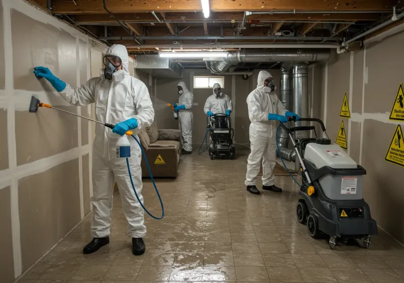 Basement Moisture Removal and Structural Drying process in Holt, AL